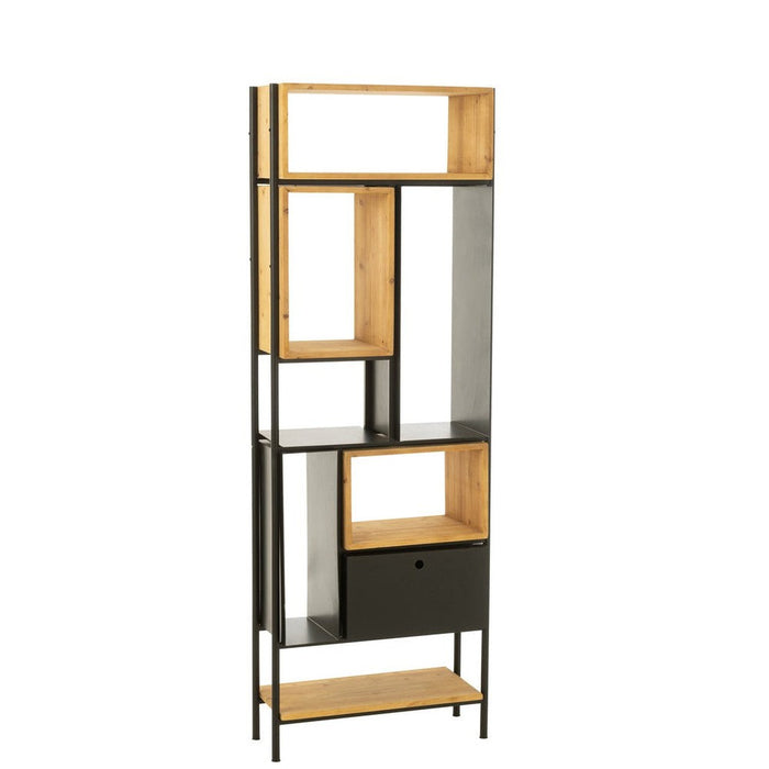 Wandplank Zwart Ijzer S 30x65 cm-Wandplanken-J-Line