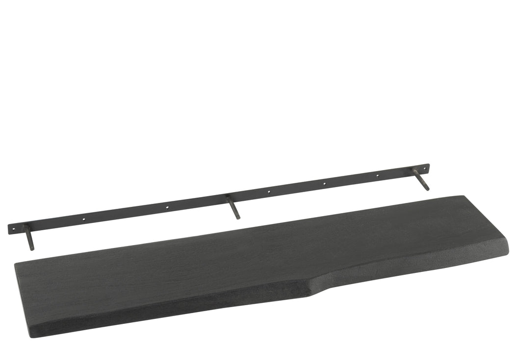 Wandplank Zwart Mangohout hout L 27x115 cm-Wandplanken-J-Line