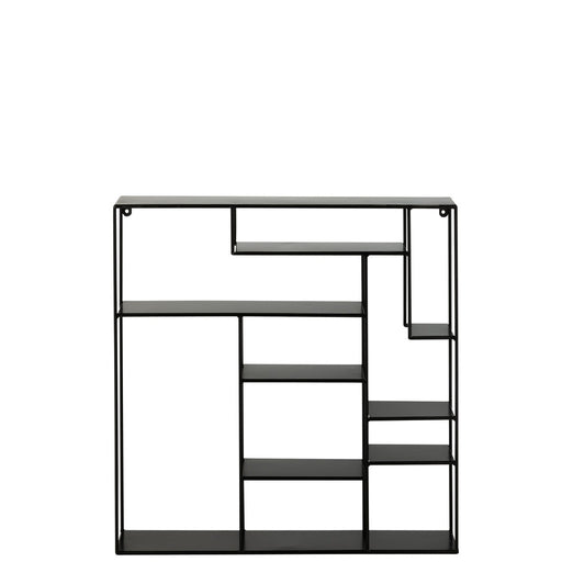 Wandplank Zwart Metaal 12x80 cm-Wandplanken-J-Line