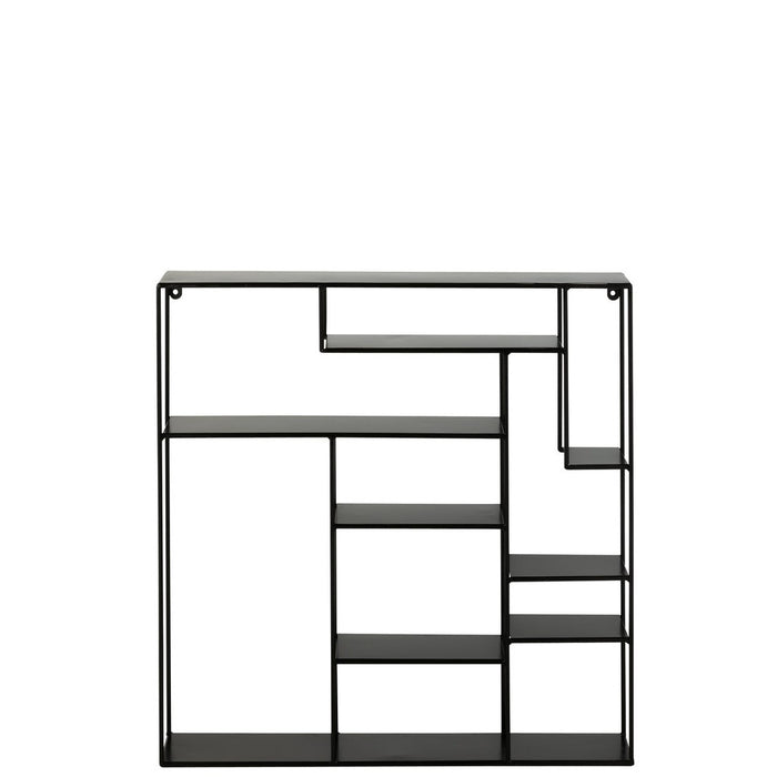 Wandplank Zwart Metaal 12x80 cm-Wandplanken-J-Line