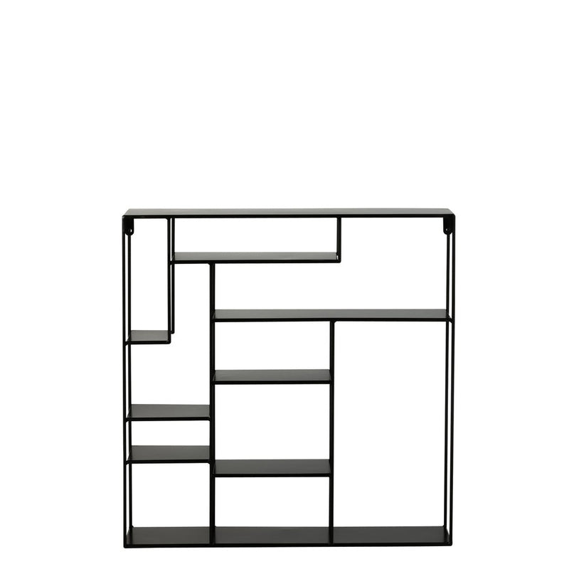 Wandplank Zwart Metaal 12x80 cm-Wandplanken-J-Line