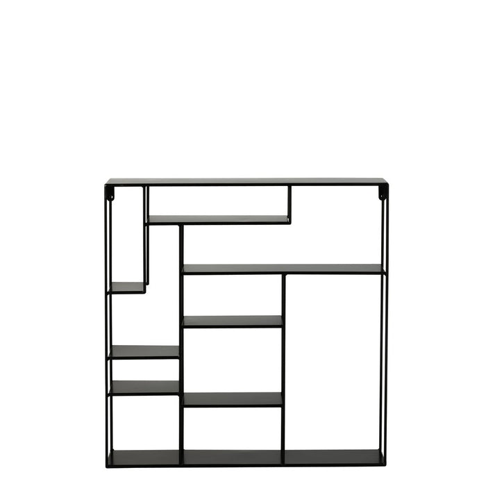 Wandplank Zwart Metaal 12x80 cm-Wandplanken-J-Line