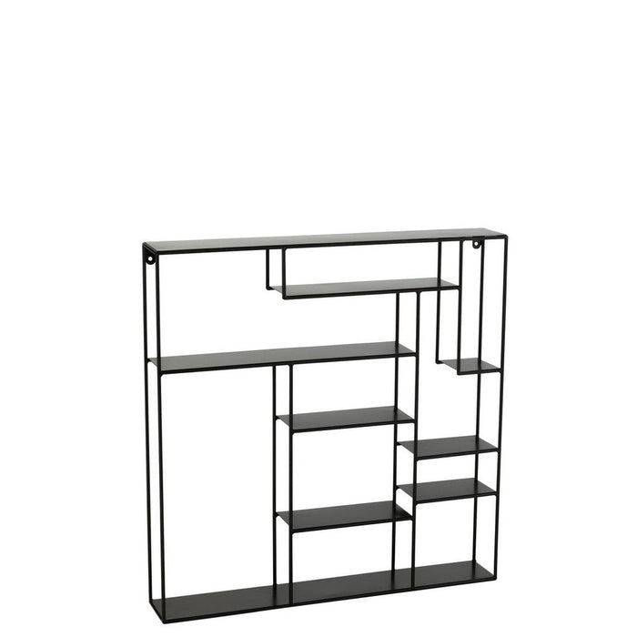 Wandplank Zwart Metaal 12x80 cm-Wandplanken-J-Line