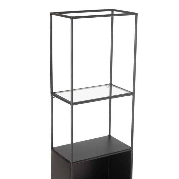 Wandplank Zwart ijzer 15 cm 15x25x140 cm-Wandplanken-J-Line
