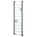 Wandrek CUBIC 11 Staal Zwart Helder Glas 46x13x167cm-Wandplanken-Spinder