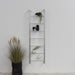Wandrek CUBIC 7 Staal Nikkel Helder Glas 46x13x167cm-Wandplanken-Spinder
