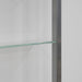 Wandrek CUBIC 7 Staal Nikkel Helder Glas 46x13x167cm-Wandplanken-Spinder