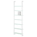 Wandrek CUBIC 7 Staal Wit Helder Glas 46x13x167cm Spinder Design-Wandplanken-Spinder