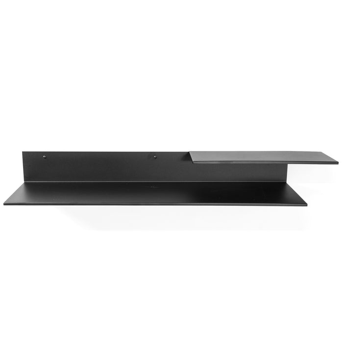 Wandrek FOLIO 120 Staal Zwart 119x29.5x16cm Spinder Design-Wandplanken-Spinder