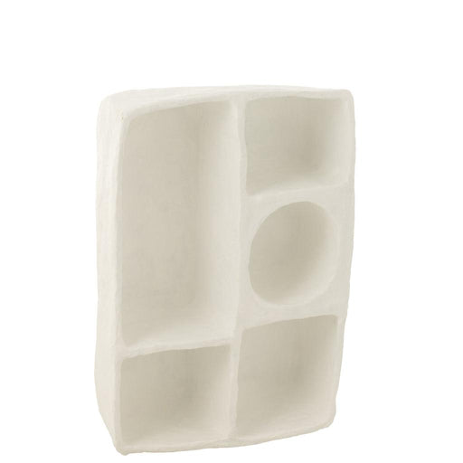 Wandrek Flint papier mache wit large-J-Line