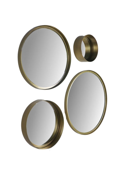 Wandspiegel Fletcher Rond - ø20 - antique gold - Metaal/glas-Spiegels-HSM Collection