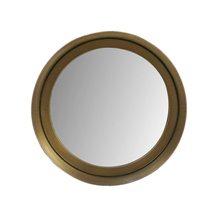 Wandspiegel Fletcher Rond - ø20 - antique gold - Metaal/glas-Spiegels-HSM Collection