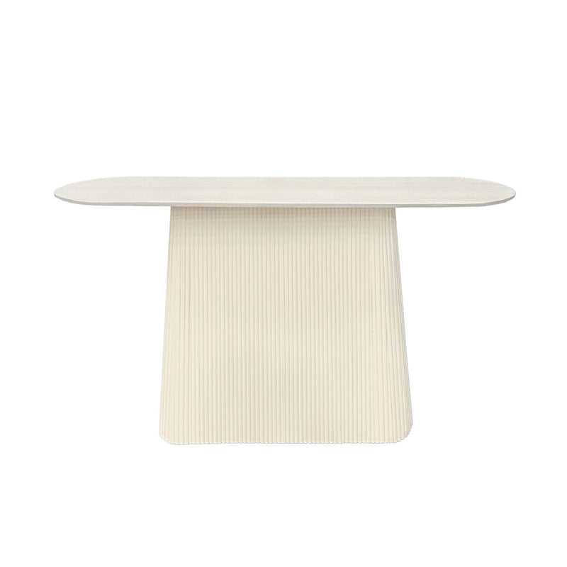 Wandtafel Patrice Mangohout Crème wit 40x140 cm-Consoletafels-Livingfurn