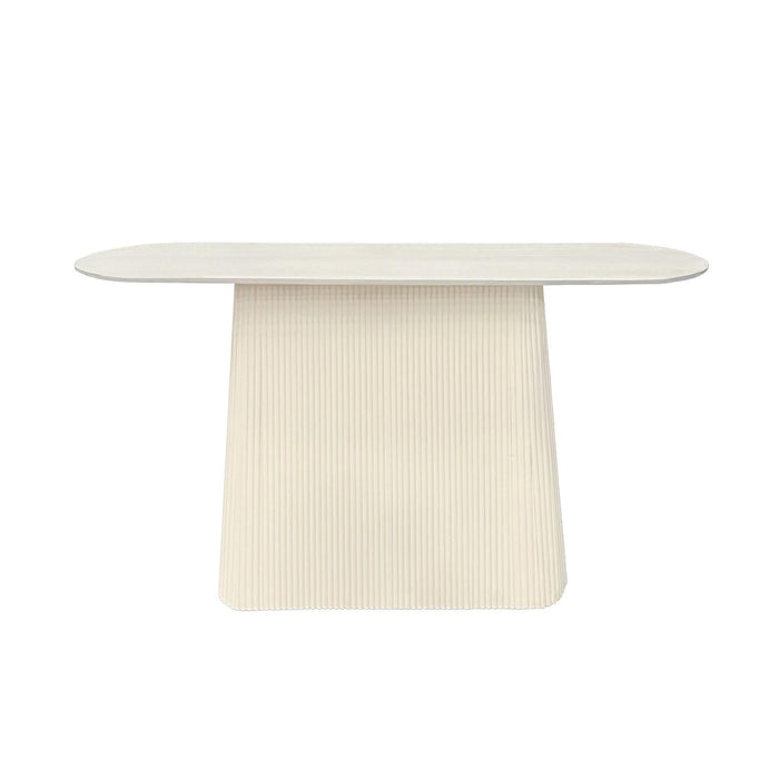 Wandtafel Patrice Mangohout Crème wit 40x140 cm-Consoletafels-Livingfurn