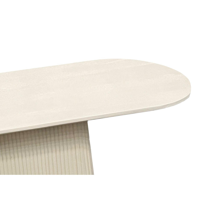 Wandtafel Patrice Mangohout Crème wit 40x140 cm-Consoletafels-Livingfurn