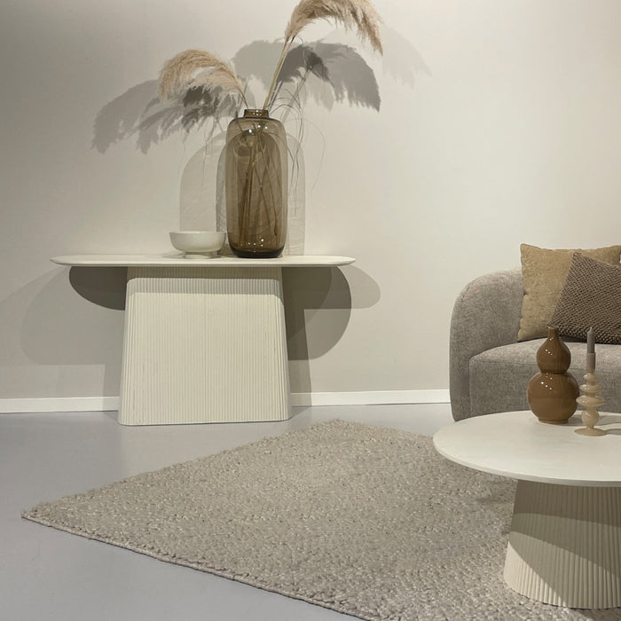 Wandtafel Patrice Mangohout Crème wit 40x140 cm-Consoletafels-Livingfurn