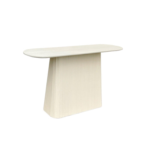 Wandtafel Patrice Mangohout Crème wit 40x140 cm-Consoletafels-Livingfurn