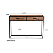 Wandtafel Sturdy Mangohout Naturel hout 120x35 cm-Consoletafels-Livingfurn