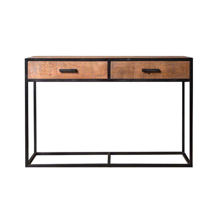 Wandtafel Sturdy Mangohout Naturel hout 120x35 cm-Consoletafels-Livingfurn