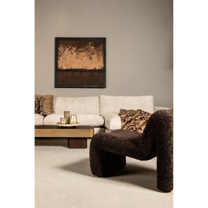 Warren Salontafel 180x45x31 Bruin Hout Goud Mtl-Salontafels-PTMD