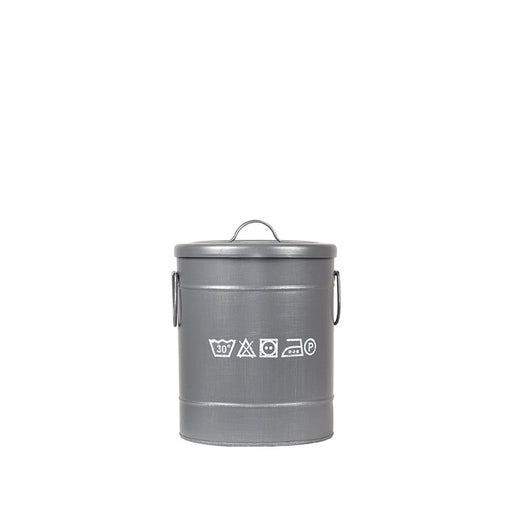 Wasmand Antiek Grijs Metaal S 26x26x33 cm-Opbergdozen en manden-LABEL51