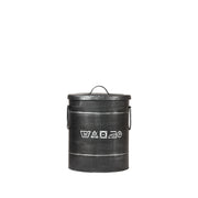 Wasmand Antiek Zwart Metaal S 26x26x33 cm-Opbergdozen en manden-LABEL51