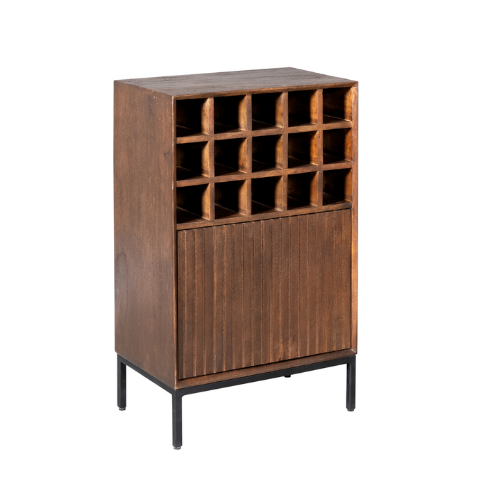 Wijnkast Madison Bruin - 55 cm-Wijnkasten-Starfurn