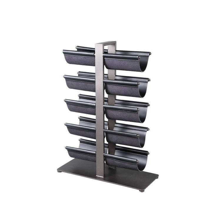 Opbergkast Kast Vakkenkast Zwart 18x45 cm-Opbergkasten-PTMD