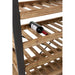 Wijnrek Hout Metaal Zwart 38x114 cm-Wijnrekken-J-Line