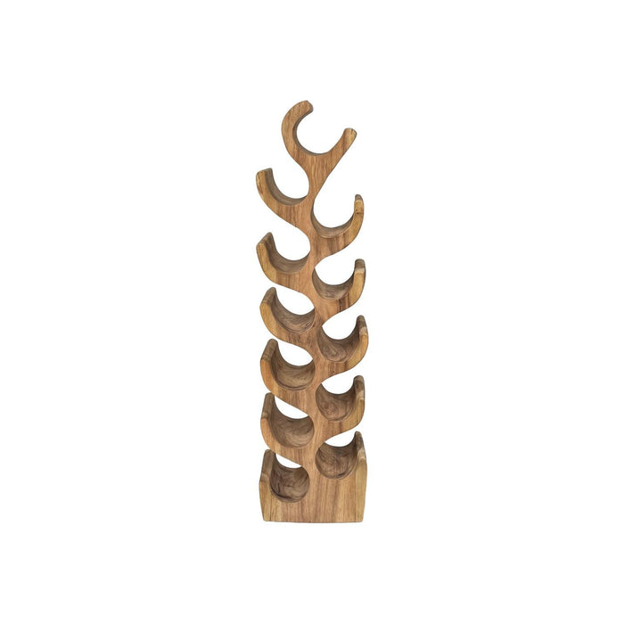 Wijnrek Suar Winerack Suar hout Naturel hout 25x18 cm-Wijnrekken-Livingfurn