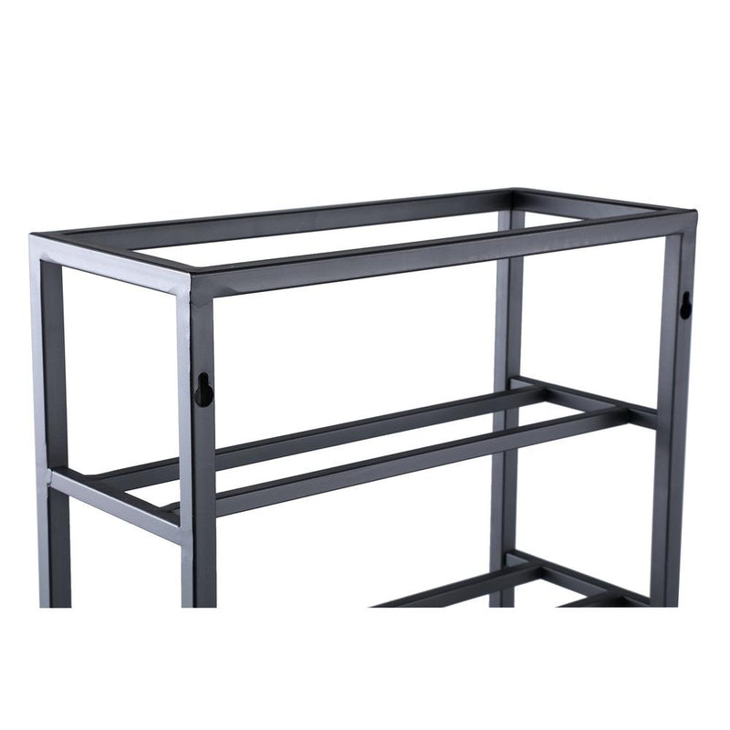 Wijnrek Vakkenkast Zwart 15x35 cm Rechthoekig-Wijnrekken-PTMD