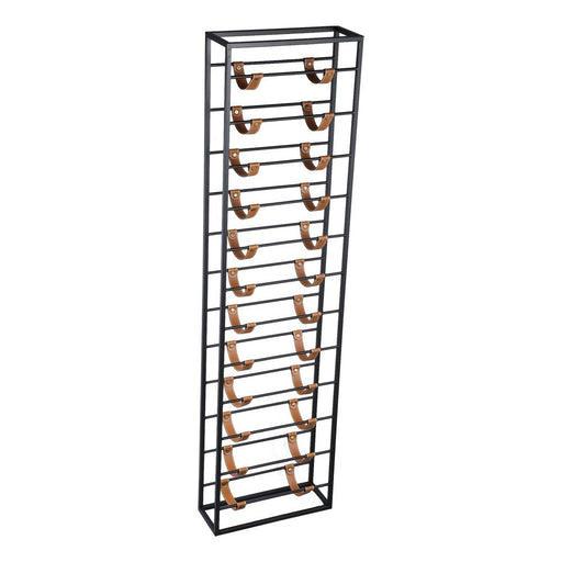 Wijnrek Vakkenkast Zwart 15x40 cm Rechthoekig-Wijnrekken-PTMD