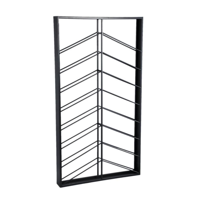 Opbergkast Kast Vakkenkast Zwart 8x65 cm-Opbergkasten-PTMD