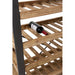 Wine Rack 50 Bottles + Glasses Hout | Metaal Natuurlijk-Wijnrekken-J-Line