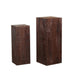 Woondecoratie Decoratie Kyro Bruin Sandblasted Mangohout Pedestal SV2-Woondecoratie-PTMD