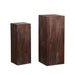 Woondecoratie Decoratie Riko Bruin Mangohout Wavy Carved Pedestal SV2-Woondecoratie-PTMD