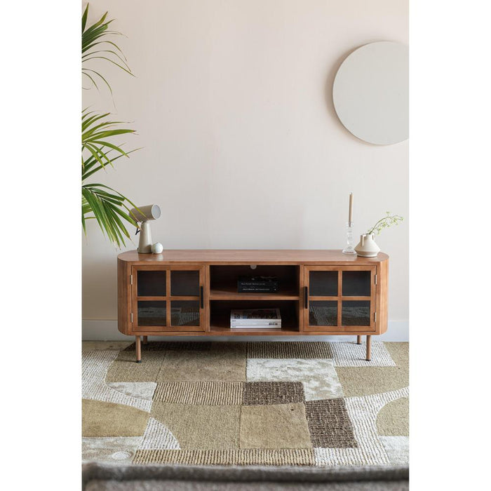 Yaz Dressoir Laag | Bruin | 38x150x55-Dressoirs-Creating Home