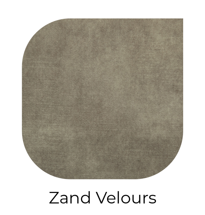 LABEL51 Eetkamerstoel Jelt Zand Velours Zwart Metalen Frame 45x56x84 cm-Eetkamerstoelen-LABEL51