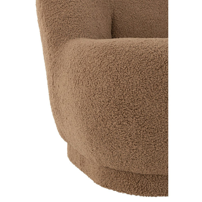 Zetel Teddy boucle bruin-Krukjes-J-Line