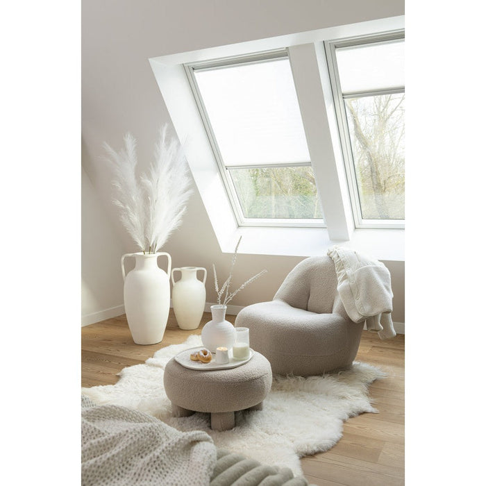 Zetel Teddy bouclé warm beige-Krukjes-J-Line