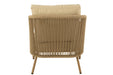 Zetel+kussens 1persoon metaal/touw beige-Fauteuils-J-Line