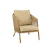 Zetel+kussens 1persoon metaal/touw beige-Fauteuils-J-Line