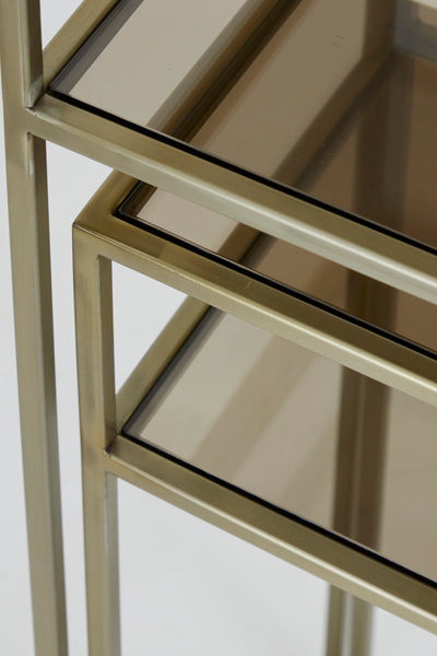 Zuil Bilo - Goud - Set-Plantenstandaards-Light & Living