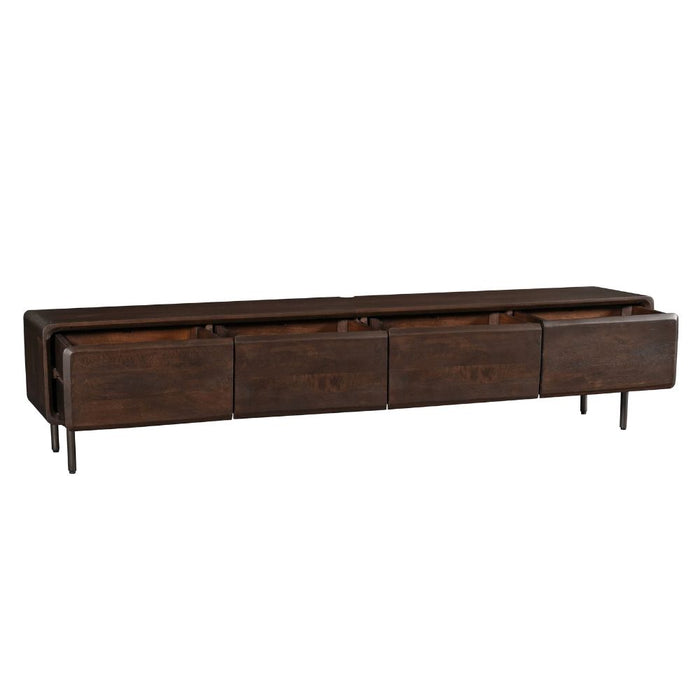 Zwevend tv meubel Allure Bruin Mangohout 200 cm