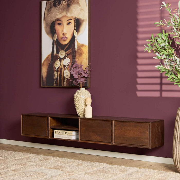 Zwevend tv meubel Ambiance Bruin - 200 cm-TV-meubels-Starfurn