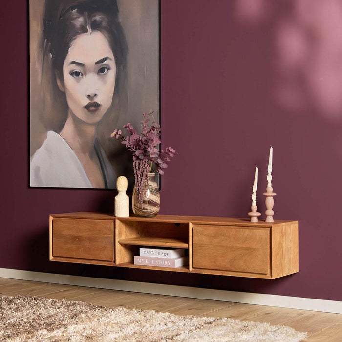 Zwevend tv meubel Ambiance Naturel - 160 cm-TV-meubels-Starfurn