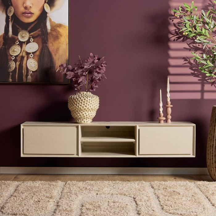 Zwevend tv meubel Ambiance Zand - 160 cm-TV-meubels-Starfurn