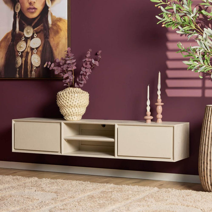 Zwevend tv meubel Ambiance Zand - 160 cm-TV-meubels-Starfurn