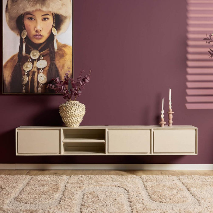 Zwevend tv meubel Ambiance Zand - 200 cm-TV-meubels-Starfurn