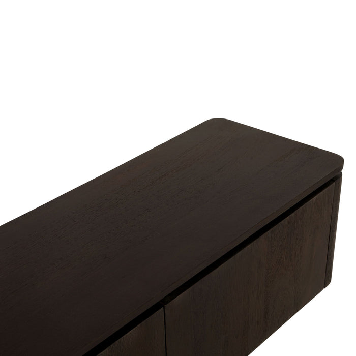 Zwevend tv meubel Dallas Bruin Mangohout 165 cm